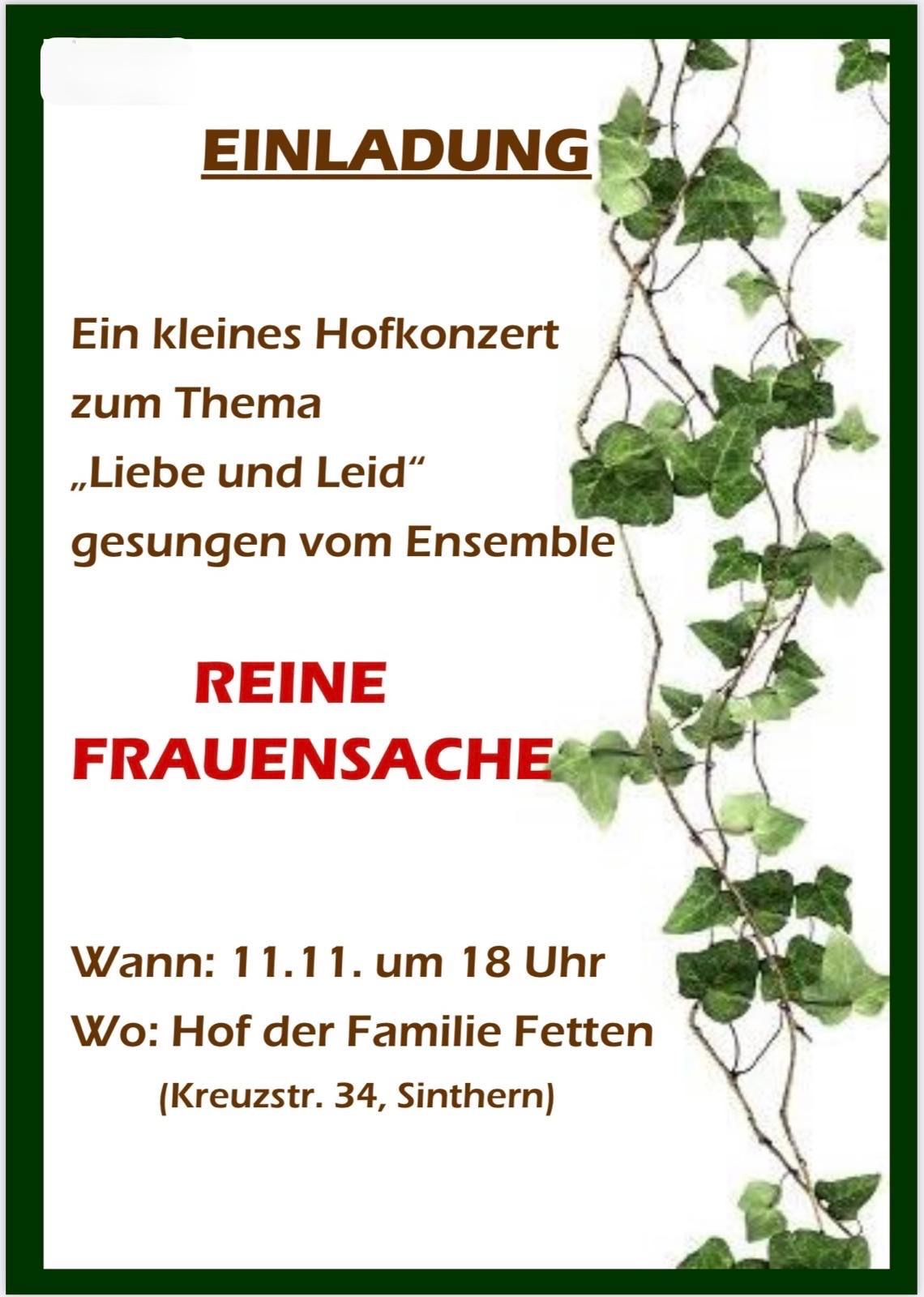 Einladung Efeukonzert